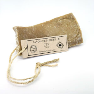 Slice of Authentic Marseille soap on rope